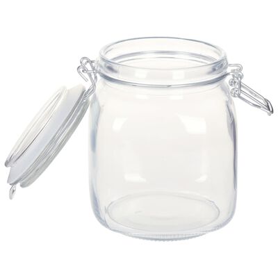 vidaXL Glass Jars with Lock 6 pcs 1 L