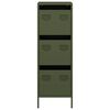 vidaXL Highboard Olive Green 39x35x103.5 cm Steel