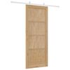vidaXL Sliding Door Brown 83 x 202 cm Solid Pine Wood