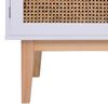 vidaXL Sideboard White 88.5x40x80 cm MDF and Rattan