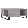 vidaXL Coffee Table Grey Sonoma 80x80x36.5 cm Engineered Wood