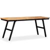 vidaXL Bench Reclaimed Teak and Steel 110x35x45 cm