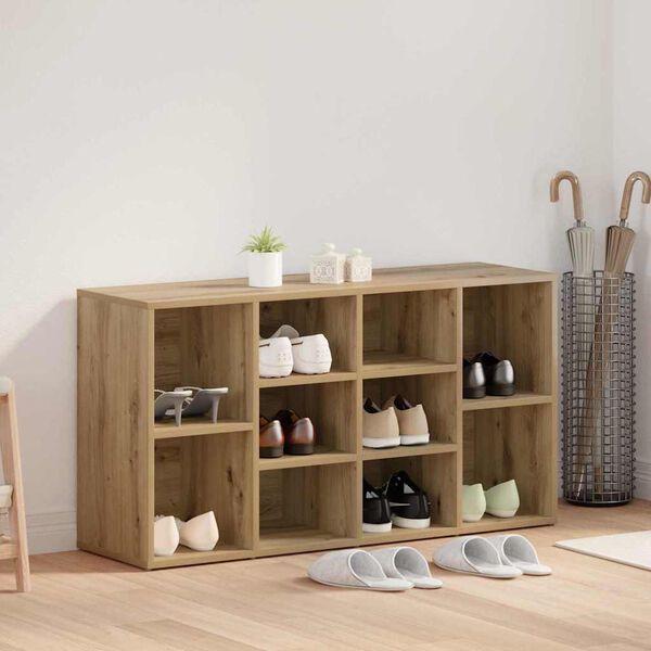 vidaXL Shoe Bench Artisan Oak 103 x 30 x 54.5 cm Engineered Wood