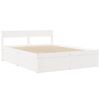 vidaXL Bed with Drawers and Mattress White 140x200 cm Solid Wood Pine