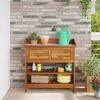 vidaXL Garden Cabinet Brown 78 x 36.5 x 78cm Solid Acacia Wood