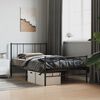 vidaXL Metal Bed Frame without Mattress with Footboard Black 107x203cm