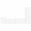 vidaXL TV Cabinet Set Wall-mounted 4 pcs White Engineered Wood