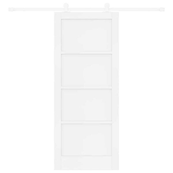 vidaXL Sliding Door ORKDAL White 83 x 202 cm Solid Pine Wood