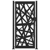 vidaXL Garden Gate Black 100x200 cm Steel Light Design