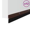 vidaXL Screw-on Door Brush Seals 12 pcs Brown 100 cm Aluminium Alloy