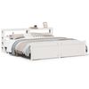 vidaXL Bed Frame with Headboard without Mattress White 180x200 cm Super King