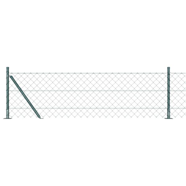 vidaXL Fence Post Green 10 x 0.6 m (60 x 60 mm mesh) Steel and PVC