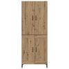 vidaXL Highboard Artisan Oak 69.5 x 34 x 180 cm Engineered Wood