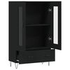 vidaXL Highboard Black 69.5x31x115 cm Engineered Wood