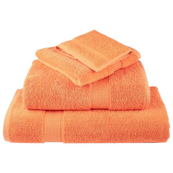 vidaXL Premium Wash Towels SOLUND 2 pcs Orange 30x30 cm 600 gsm