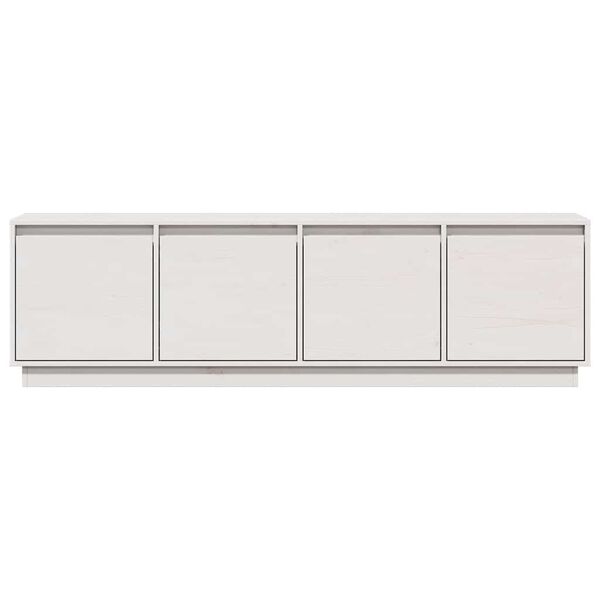 vidaXL TV Cabinet White 156x37x45 cm Solid Wood Pine