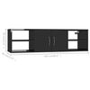 vidaXL Wall Shelf High Gloss Black 102x30x29 cm Engineered Wood