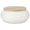 vidaXL Coffee Table White 51x51x27 cm Solid Wood Mango