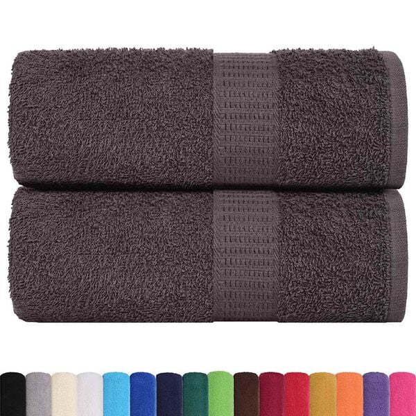 vidaXL Guest Towels "FROGN" 2 pcs Anthracite 30x50 cm 360 gsm
