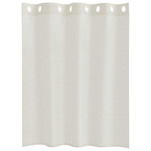 vidaXL Voile Curtain with Curtains 2 pcs Cream 140 x 140 cm Polyester