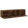 vidaXL TV Wall Cabinets 2 pcs Smoked Oak 60x30x30 cm Engineered Wood