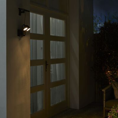 Luxform Intelligent Solar LED Security Garden Light Salta PIR Intelligent with Motion Sensor Black