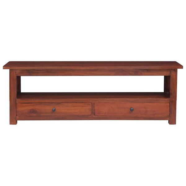 vidaXL TV Cabinet Brown 115x30x40 cm Solid Mahogany Wood