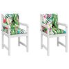 vidaXL Lowback Chair Cushions 2 pcs Multicolour Fabric