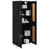 vidaXL Highboard Black Oak 69.5 x 34 x 180 cm Engineered Wood