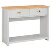 vidaXL Console Table | Grey, Natural Wood Colour | Engineered wood with melamine