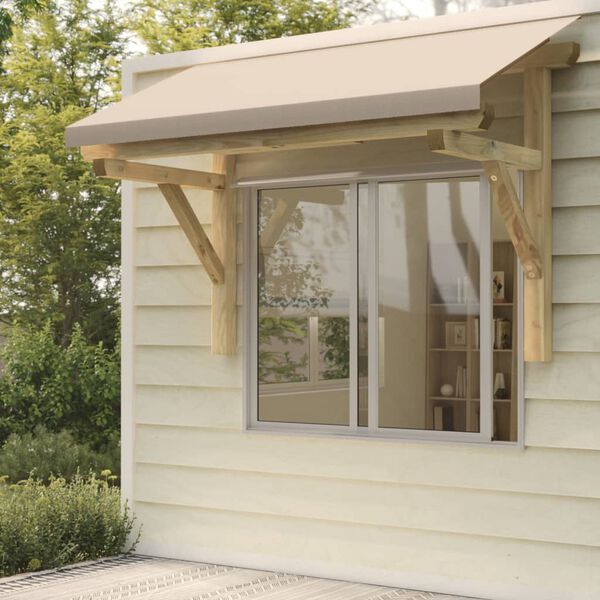 vidaXL Door Canopy 200x100x100 cm Solid Pinewood