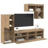 vidaXL TV Wall Units Wall-mounted 6 pcs Artisan Oak Engineered Wood