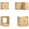 vidaXL Cabinet with Shelf SKI 8 pcs Honey Brown Solid Pine Wood