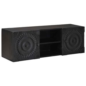 vidaXL TV Cabinet with Shelf with Storage Black 105 x 30 x 35 cm