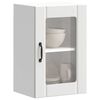 vidaXL Kitchen Wall Cabinet with Glass Door Lucca White