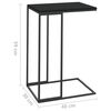 vidaXL Side Table Black 40x30x59 cm Engineered Wood
