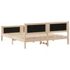 vidaXL Bed Frame with Headboard Taupe 160 x 200 cm Solid Pine Wood
