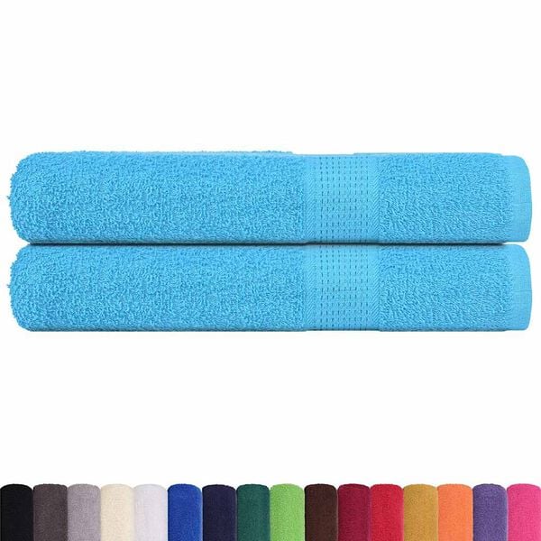 vidaXL Sauna Towels "FROGN" 2 pcs Turquoise 80x200 cm 360 gsm