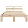 vidaXL Bed Frame with Headboard Natural 135 x 190 cm Solid Pine Wood