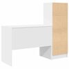 vidaXL Desk with Drawer 2 pcs White
