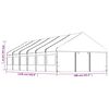 vidaXL Gazebo with Roof White 13.38x5.88x3.75 m Polyethylene