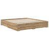 vidaXL Bed Frame with Drawer Artisan Oak 180 x 200 cm Engineered Wood