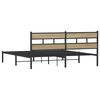 vidaXL Metal Bed Frame without Mattress Sonoma Oak 183x213 cm