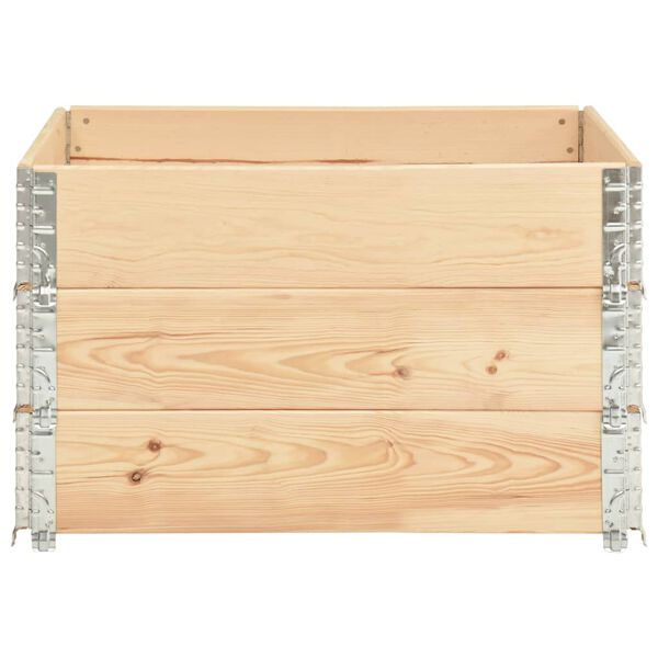 vidaXL Pallet Collars 3 pcs 100x100 cm Solid Pine Wood