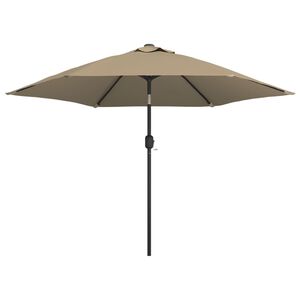 vidaXL Garden Parasol with Metal Pole 300 cm Taupe