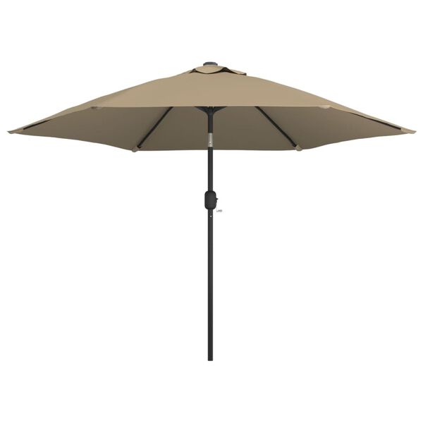 vidaXL Garden Parasol with Metal Pole 300 cm Taupe