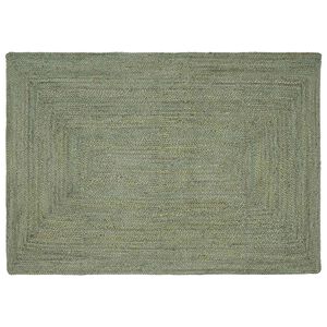 vidaXL Area Rug Olive Green 120 x 170 cm Jute