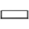 vidaXL Wall Cube Shelf 6 pcs High Gloss Grey 100x15x30 cm Engineered Wood