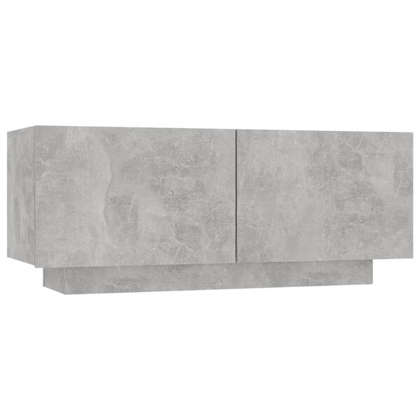 vidaXL Bedside Cabinet Concrete Grey 100x35x40 cm Engineered Wood
