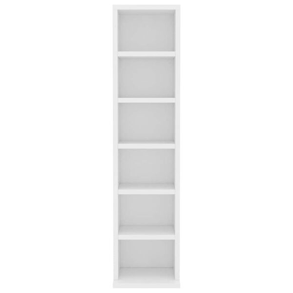 vidaXL CD Cabinet White 21x20x88 cm Engineered Wood